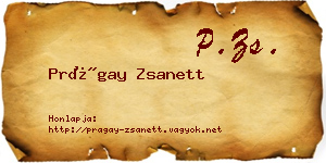 Prágay Zsanett névjegykártya